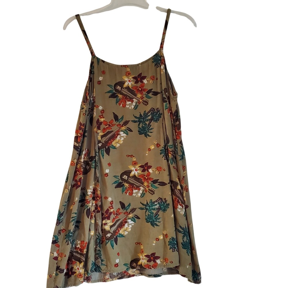 Henna India Dress Women One Size Mini Swing Tropical Floral Beachy Sundress Slip - Picture 5 of 7